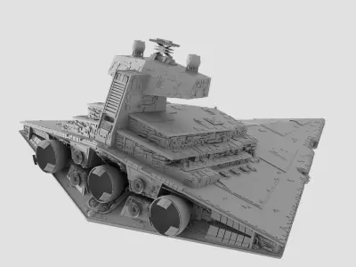 Imperial 1 Star Destroyer Star Wars - High detail level 3D model 3D model