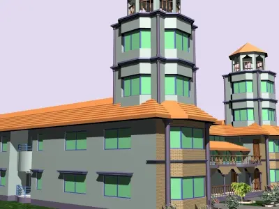 Building Duplex 01 3D model