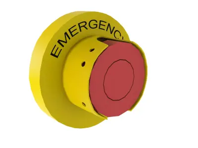 Emergency Button Low-poly 3D model