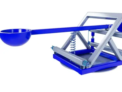 Game model of catapult 3D model