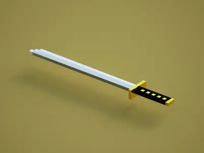 Voxel Katana 3D model