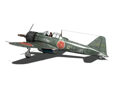 Mitsubishi A6M5 Zero-sen Typ52 3D model