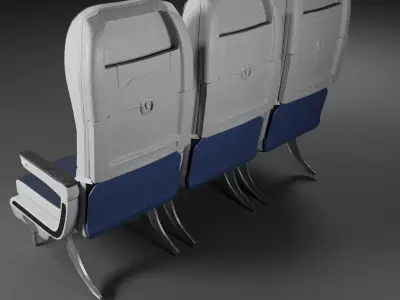 Airplane Seat Low-poly 3D model