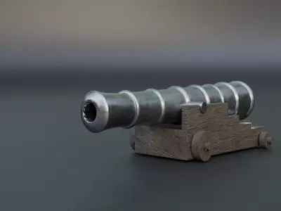 Cannon Low-poly 3D model order
