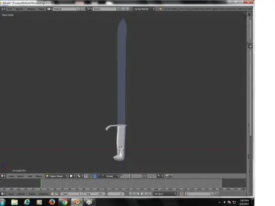 German Saw-Back Butcher Machete Bayonet 1915 WW1 Low-poly 3D model