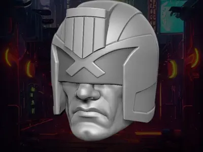 Judge Dredd fan art 3D printable file for action figures  3D print model purchase