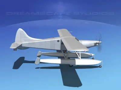 DHC-2T Turbo Beaver Bare Metal 3D model