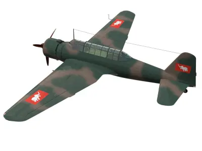 Ki30 Type 97 Light Bomber Ann 3D model