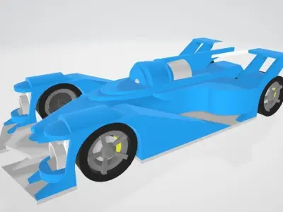 The blue car Free 3D model