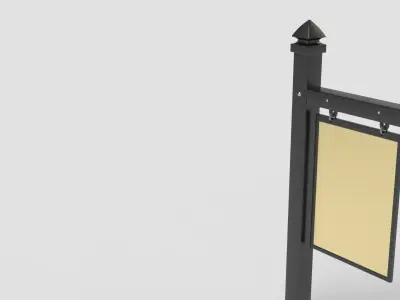 Real Estate Sign 3D model