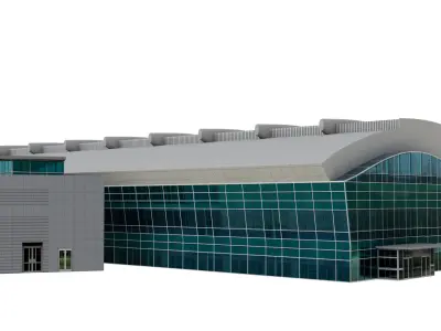 Prince Sultan Bin Abdulaziz  Airport terminal - OETB  Low-poly 3D model