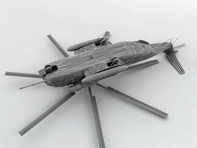 Sikorsky CH53E Helicopter  Low-poly 3D model