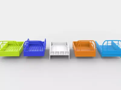 pickup truck body set 3D model
