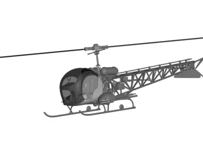 Bell H-13 Sioux 3D model