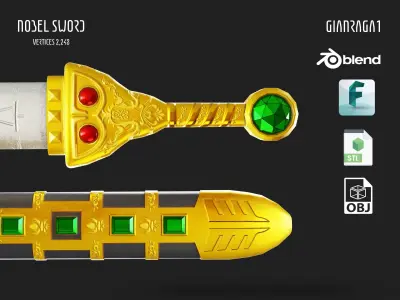 Nobel Sword Low-poly 3D model