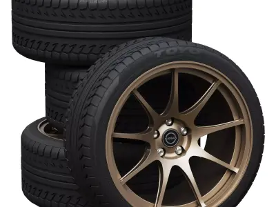 Nissan wheels 3D model