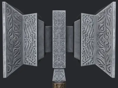 Hammer 02 Low-poly 3D model purchase