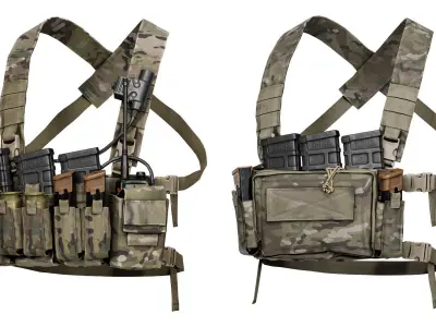 HALEY STRATEGIC D3CRXM CHEST RIG Low-poly 3D model