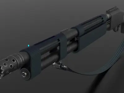 Remington Model 870 Shotgun Fps - Tps Low-poly 3D model