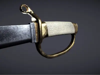 Sabre three swords Low-poly 3D model