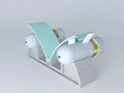 Group-engines chair with two tanks Free 3D model