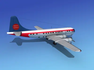 Boeing 377 Saturn Airlines 3D model