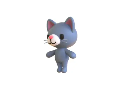 Little animal cute - Cat cute - Character003  Low-poly 3D model