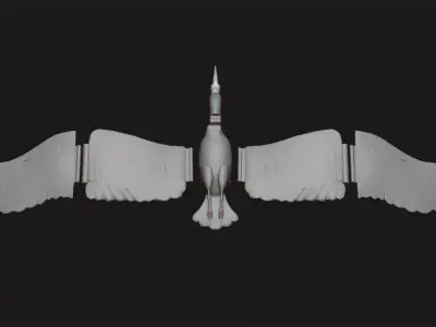 Great Egret Mechanical Bird Free 3D print model