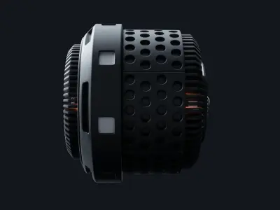 Hot turbine for machinery engine 3D model