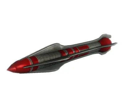 Missile 5 sci-fi low poly Low-poly 3D model