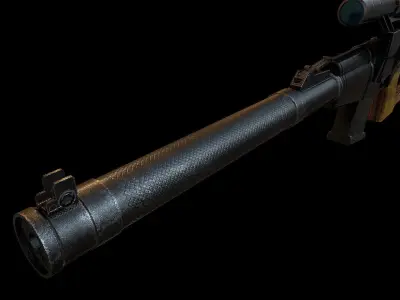 Sniper Rifle Vintorez VSS Low-poly 3D model