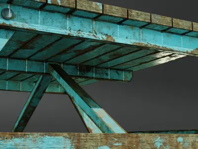 Picnic Table Free low-poly 3D model get