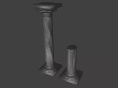 Greek pilars Free low-poly 3D model