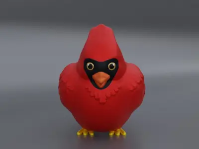 Cute cardinal Free 3D print model