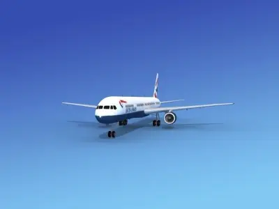 Boeing 757-300 British Airways 3D model