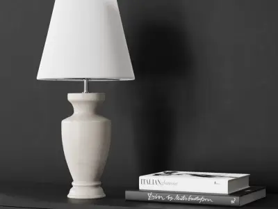  Eno Ceramic Arrius Nordic Shade Lamp Model, White 