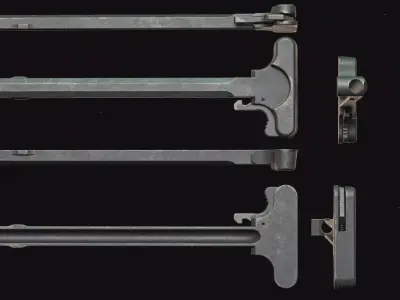 Colt - AR-15 Charging Handle - Replica Low-poly 3D model