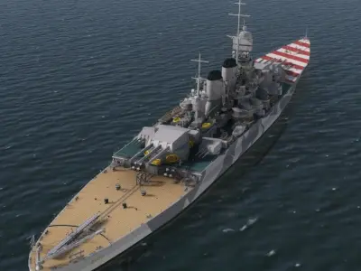 ITALIAN BATTLESHIP ROMA 3D MODEL 3D model