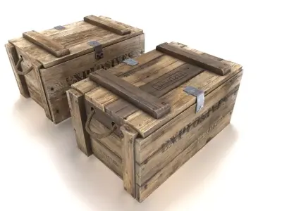 Explosives crate 3 PBR Low-poly 3D model