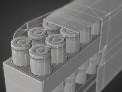 Rifle cartridges ammunition pack - 3D  VR  AR game ready Low-poly 3D model