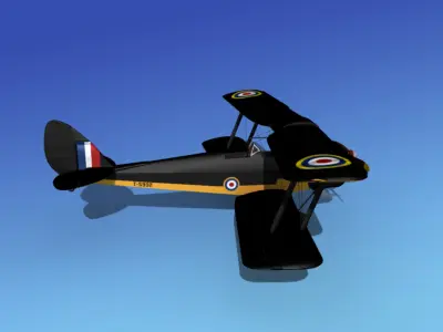 Dehavilland DH82 Tiger Moth V08 3D model