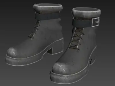 Army Boots Low-poly 3D model