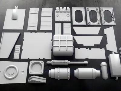 Greeblie Kitbash Set 1 3D model