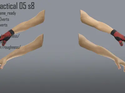 FPS hand glove tactical 05 s8 Low-poly 3D model