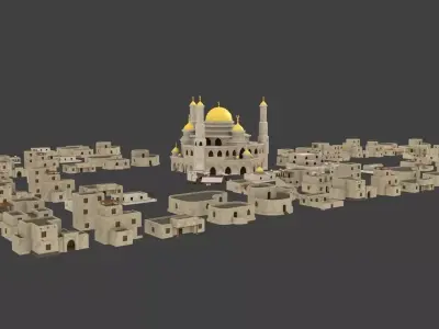 19 arabian house and building 3D model