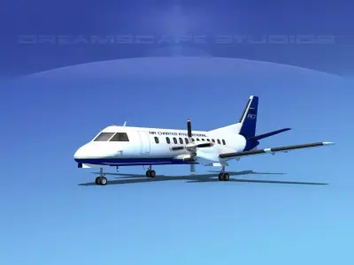 SAAB SF340 Air Charter Intl 3D model