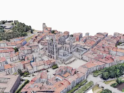Cathedral of Burgos Low-poly 3D model