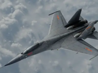  Chinese J16 fighter jet Hand painted  Low-poly  game model Low-poly 3D model