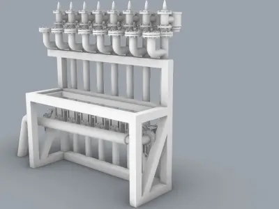 Pipeline Transport Part 1 Low-poly 3D model