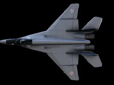 MIG-29 Russian Fighter Jet Low-poly 3D model